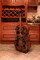 Decorative 10 Bottle Wooden Cello Shaped Wine Rack 53 Inch Floor Violin